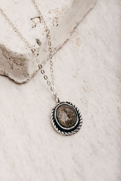 Furever at Peace Oval Necklace- Sterling Silver