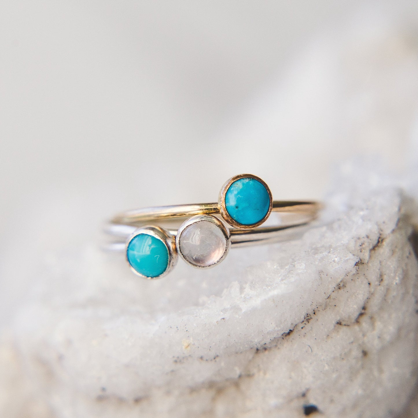 4mm-Dainty Stone Stacking Ring