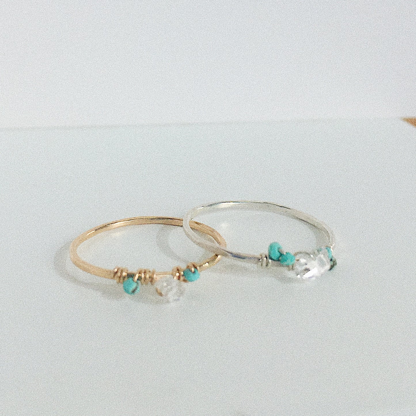 Herkimer Dainty Stacking Ring-14k Gold Filled OR Sterling