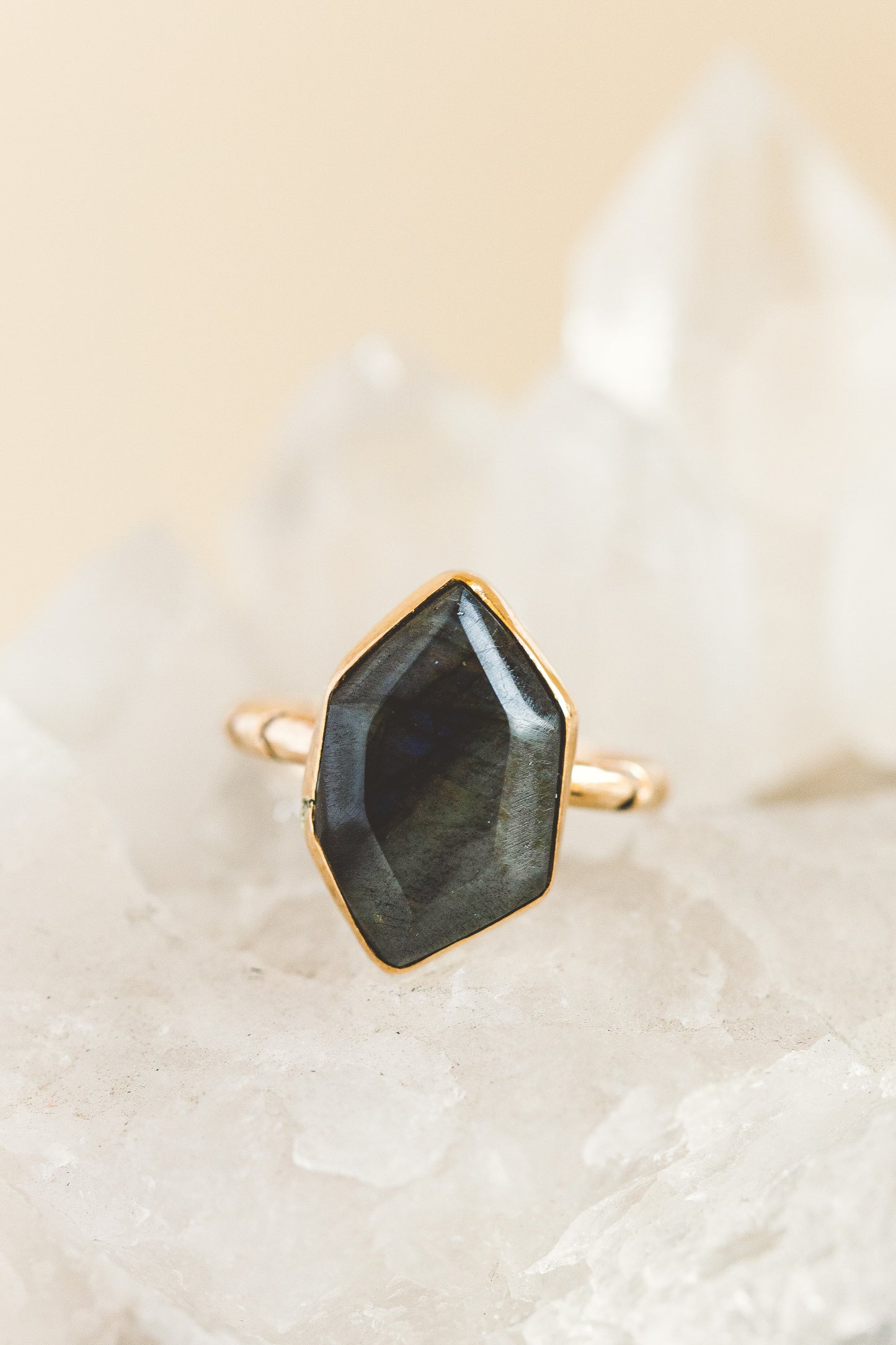 ELEMENTAL LABRADORITE RING