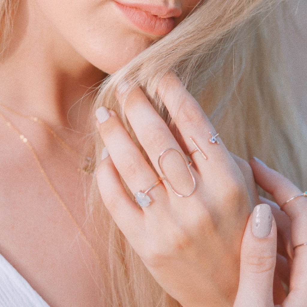 Moonstone Teardrop Ring (Made to order )