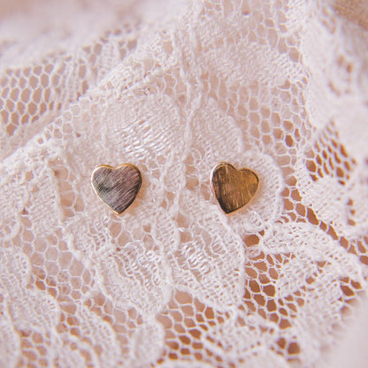 Dainty Heart Posts - 14k Gold Filled